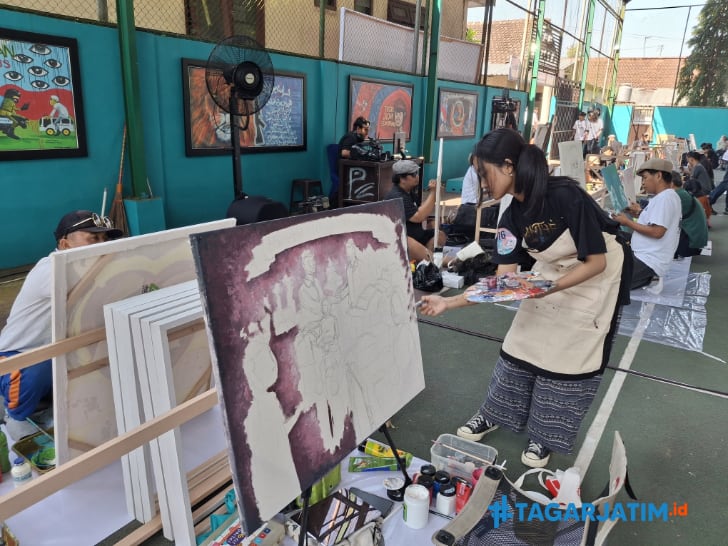 101 Seniman Ramaikan Adu Kreativitas Lomba Lukis HUT Bhayangkara